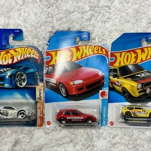 Die-Cast Car Set - Red, Blue, Yellow
